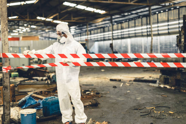 Professional Biohazard Cleanup technician working in Camp Murray, WA